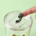 thumbnail image 4 of Vaso de vidrio con tapa y asa de silicona - Sin BPA para niños y adultos, 13.5 oz con escala para agua, leche y jugo (cactus), 4 of 5