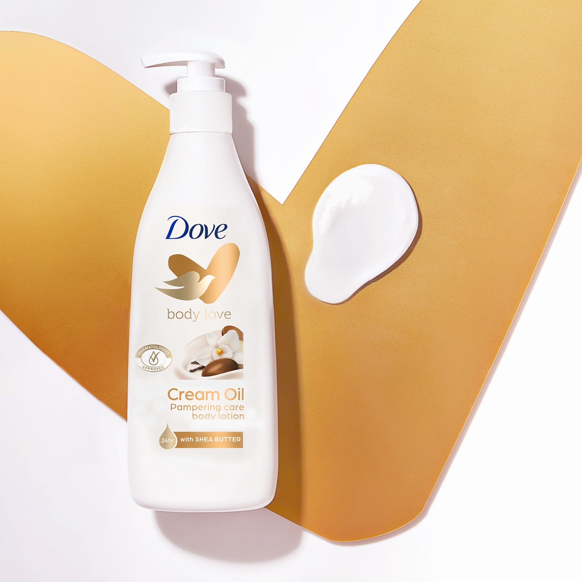 Dove Body Love Pampering Care Non Greasy Body Lotion Cream Oil for Dry  Skin, 13.5 fl oz