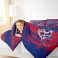 thumbnail image 4 of Manfei Football Game Lovers Queen Comforter Set,Rugby Gaming Bedding Sets,Red Deepblue Graffiti Bedding Comforter Set For Kids,Super Cozy Room Decor Reversible,3 Pieces, 4 of 8
