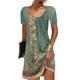 thumbnail image 1 of Vestido de mujer de manga corta con cuello redondo, estilo bohemio, con estampado floral, para verano, 1 of 3