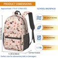 thumbnail image 3 of Beagle and Flower Pink Pattern 17" School Backpacks for Teens,Waterproof Oxford Fabric,S-Shape Padded Straps for School,Travel,Hiking,Camping, 3 of 6