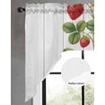 thumbnail image 2 of Strawberry Swag Valances for Windows, Small Curtains Drapes, Vintage Green Botanical Spring Floral Kitchen Window Curtains Over Sink Rod Pocket Window Treatment Valance for Bedroom/Bathroom 56"x36", 2 of 5