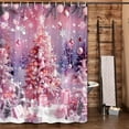 thumbnail image 6 of Christmas Shower Curtains (Pink, 72x72), 6 of 6