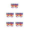 thumbnail image 3 of Qarigey Gafas de fiesta temáticas, accesorios para fotos, decoración, mes, fotografía, puesta en escena, cristal arcoíris, maquillaje, Type2 NO2, 3 of 6