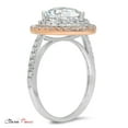 thumbnail image 6 of 2.5 ct Pear Cut Genuine Cultured Diamond VS1-VS2 I-J 18K White Rose Gold Halo Promise Wedding Statement Engagement Designer Ring size 7, 6 of 7