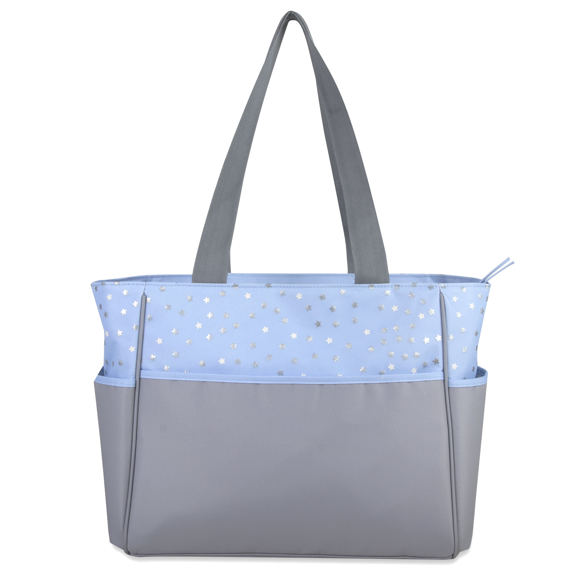 Baby Essentials Baby Boys' 5-Piece Stars Diaper Bag Set - blue, one size
