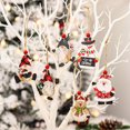 thumbnail image 4 of 2 cajas de decoración navideña, colgante creativo de baile sin rostro, muñeco de nieve, alce, artesanías de madera pintadas, accesorios de regalo, 4 of 5