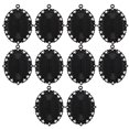 thumbnail image 2 of Abbracc 10 Vintage Base Pendant Base Tray Blank Jewelry Making Black, 2 of 8
