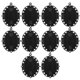 thumbnail image 2 of 10 piezas de aleación de zinc vintage ovalado camafeo Base colgante Base bandeja en blanco fabricación de joyas artesanía Macarena Colgante de la base del camafeo, 2 of 8
