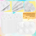 thumbnail image 3 of 50 PCS White Plastic Watercolor Palette, 6 Well Rectangular Paint Palettes, Tray Trays for Kid, 3 of 5