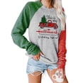 thumbnail image 5 of Uhndy Christmas Sweatshirt Women Casual Round Neck Long Sleeve Holiday Shirts Fall Winter Pullover Top Christmas Truck Sweat, 5 of 6