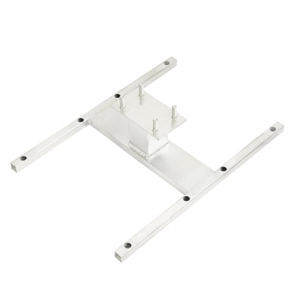 KOJEM H-Mount Spare Tire Carrier Compatible with 6 Lug 16" Stud Spacing Wheel Trailer Aluminium Silvery Screw Mount