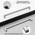 thumbnail image 4 of Knobelite 1 Pack Stainless Steel Kitchen Cabinet Handles Hole Centers 11-1/2 inch 288mm Square Cabinet Pulls Brushed Satin Nickel Dresser Drawer Pulls, 4 of 6