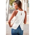 thumbnail image 3 of LASCANA Women's Sleeveless Eyelet Lace Blouse Shirt Eyelet Detail, 3 of 5