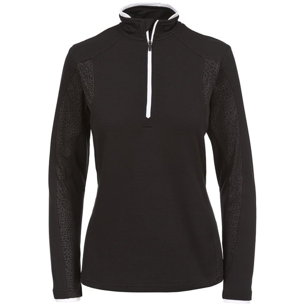 Trespass - Jersey polar modelo Ollog con media cremallera para mujer (Negro)