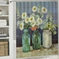 thumbnail image 6 of Creowell Flowers Pretty Shower Curtain 100% Polyester Fiber Chic Modern Bathroom Decor with Hooks 36x72, 6 of 7