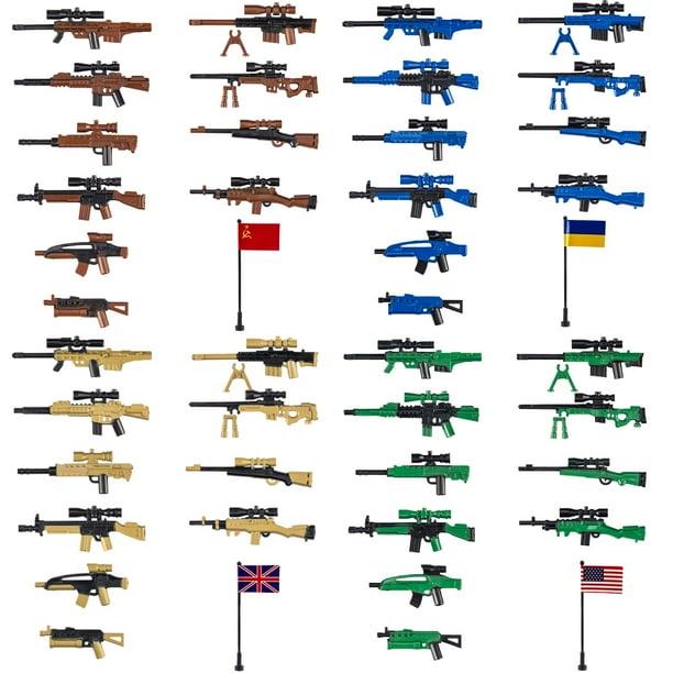 Juego de figuras de soldados de juguete y armas militares MaozyHomie, 44 unidades