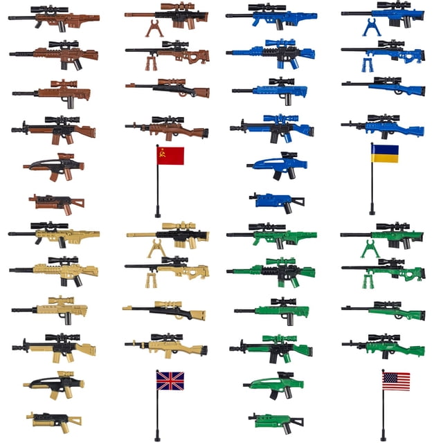 Juego de figuras de soldados de juguete y armas militares MaozyHomie, 44 unidades