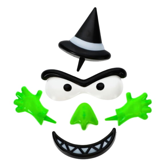 Witch Plastic Pumpkin Decoration for Trick or Treat Kits Unique Halloween Party Festive Artistic Endeavors Crafting Designs for Real Foam Pumpkin Wreath DIY Art Material Supplies Pack of 1