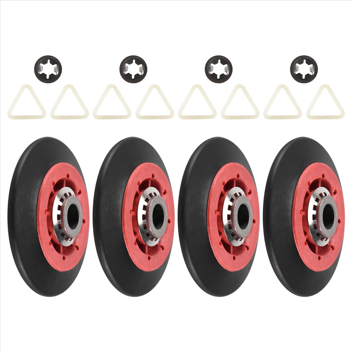 4PCS 8536974 Dryer Drum Roller Fit for , - Replaces 8536974, 8536973, W10314171, WPW10314173, PS11752609