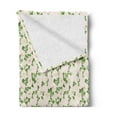 thumbnail image 2 of Floral Soft Flannel Fleece Throw Blanket, Repeating Pastel Rose Flowers Naive Simple Illustration, Cozy Plush for Indoor and Outdoor Use, 50" x 70", Fern Green Ivory, by Ambesonne, 2 of 5