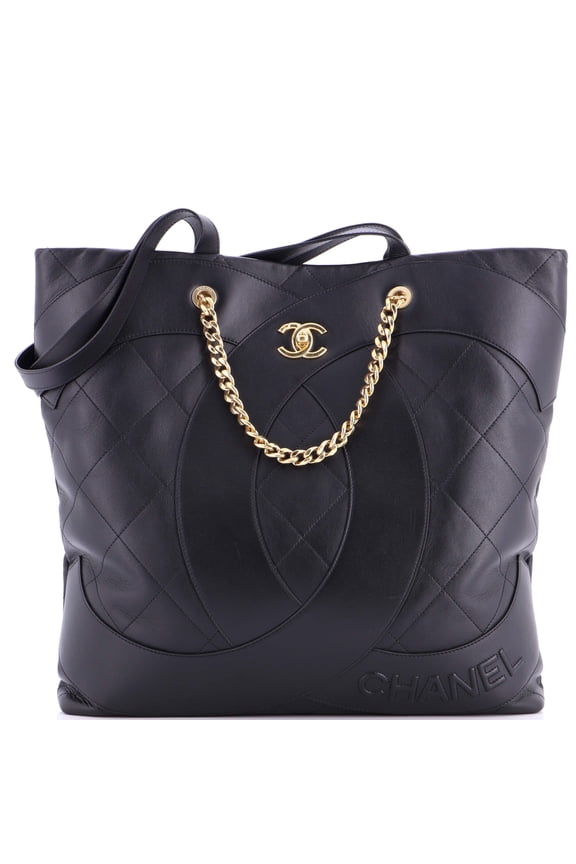 Pre-Owned Club Monaco Shopping Tote Quilted Lambskin Large By Rebag