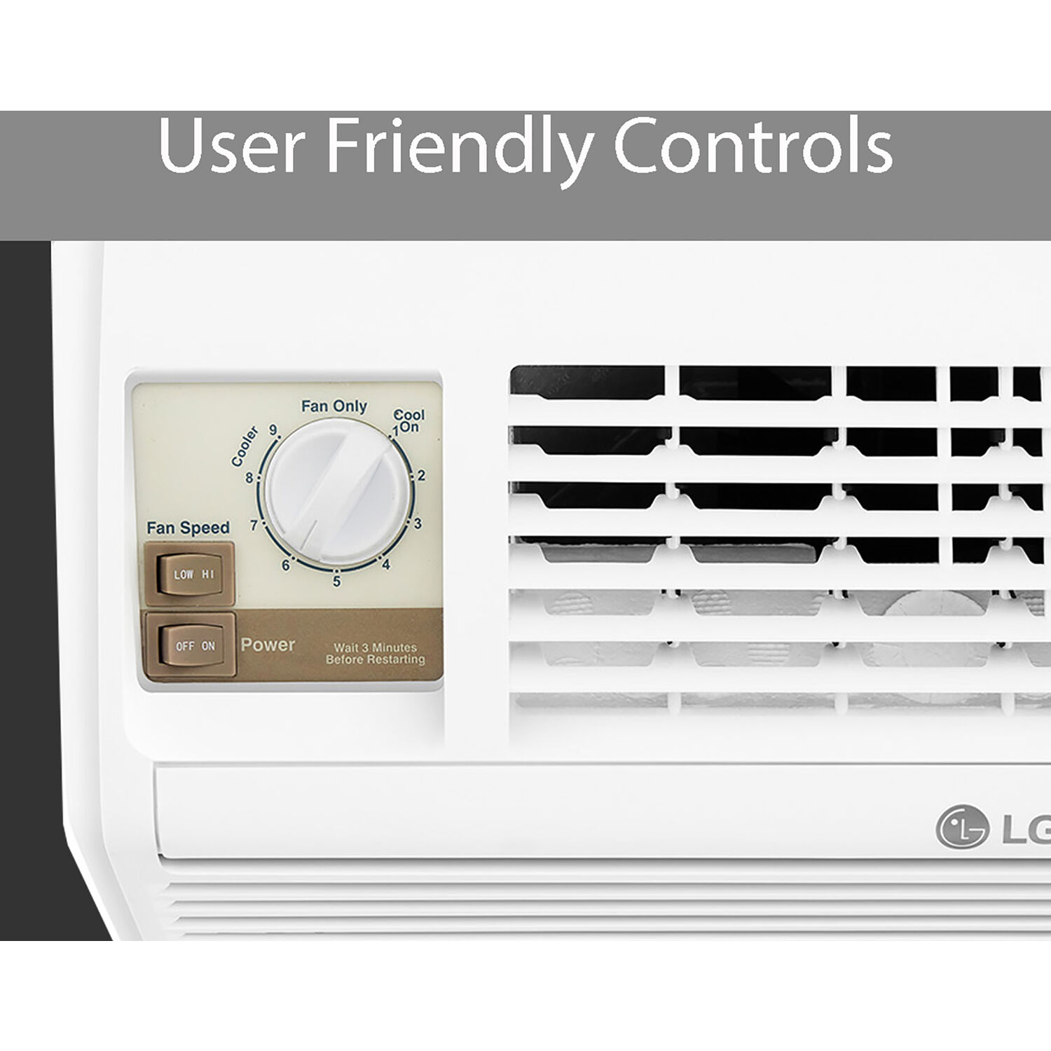 LG 5,000 115V BTU Window Air Conditioner, Cools 150 Sq.Ft. (10' x 15' Room Size) - image 4 of 10