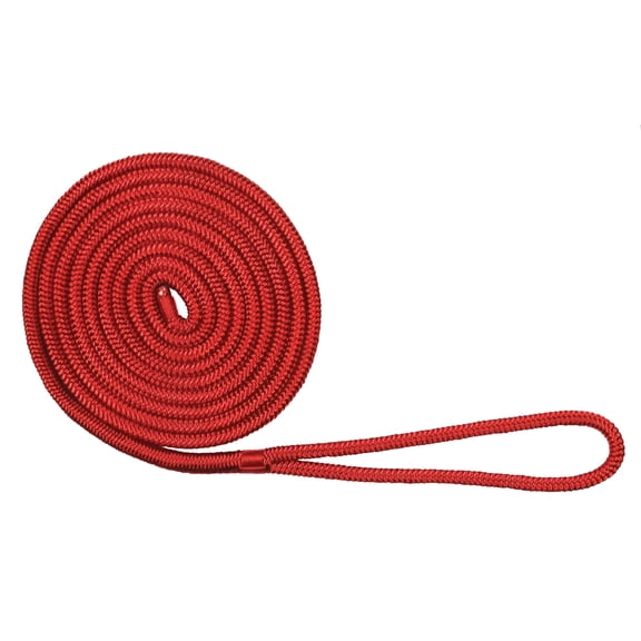 Extreme Max 3006.2921 BoatTector Double Braid Nylon Dock Line - 3/8" x 15', Red