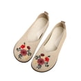 thumbnail image 5 of Norvail Non-Slip Soft Sole Comfortable Embroidered Flyknit Breathable Single Shoes for Middle-Aged and Elderly Women, Lightweight Walking Shoes with Cushioned Insole, Easy Slip-On Design, 5 of 8