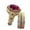 Red-D, variant on Wijhcboe 2025 White Stone Ring, Handmade Chunky Ring Set Luxury Cut, Wedding Engagement Fruit Rings Jewelry Gift Chunky Rings for Women plus Size Rings Cute Rings for Teen Girls