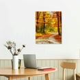thumbnail image 2 of LHONGY Large Wall Art Fall Scenery Canvas Prints Panorama Forest in Vibrant Warm Colors Sun Leaves Pictures Autumn 12x16 in, 2 of 5