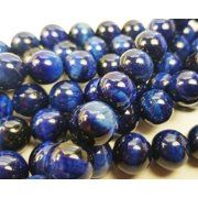 8mm Blue Tiger Eye Smooth Round Beads ForJewelry Making