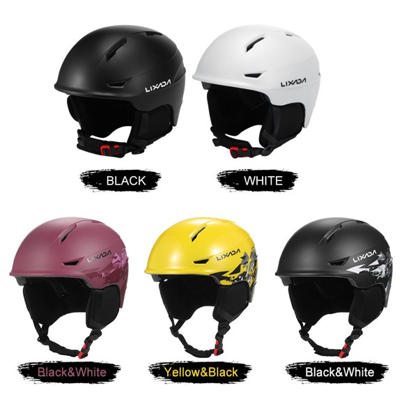 With Lixada Snowboard Helmet with Detachable Earmuff Men Women Safety Skiing Helmet with Goggle Fixed Strap Professional Skiing Snow Sports Helmet