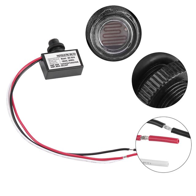 Photoelectric Switch, Plastic Automatic On Off Switch Photoelectric Sensor Photovoltaic Automation for Home Hotel Office