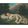 thumbnail image 3 of František Klimkovič 18x15 Black Modern Framed Museum Art Print Titled - A Child in the Country (1860), 3 of 5