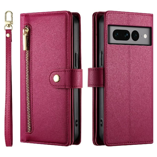 GANGXUN flip leather case for Google Pixel 7 Pro- Long and short straps,wallet design