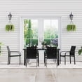 thumbnail image 2 of 7-Piece Outdoor Patio Dining Set for 6 Persons, 55" Rectangular Table & 6 Textilene Chairs with Iron Armrests for Porch, Lawn and Poolside, 2 of 8