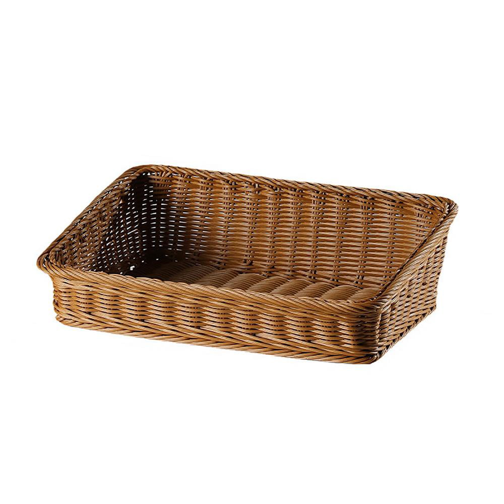 Lifetime Rattan Style Plastic Storage Fruit Shelf Basket 
