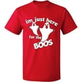 thumbnail image 2 of OXI T-Shirt - I'm Just Here For The Boos, Basic Casual T-Shirt for Men's and Women Fleece T-Shirt Short Sleeve - Red 3X-Large, 2 of 3