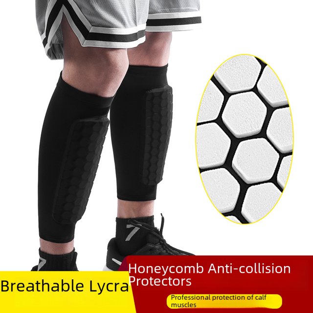 Funda de pantorrilla anticolisión con diseño de panal para deportes al aire libre, calcetines antipatadas para correr, fútbol, montañismo, equitación, protección de piernas, equipo de