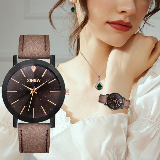 Relojes Mujer Pulsera Conjunto Flores Señoras Pulsera Reloj Casual Cuero Cuarzo Wmkox8yii gfajkfgbkjabf1672