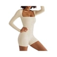 thumbnail image 4 of Txlixc Vestido de mujer, cuello cuadrado de manga larga Txlixc moda, 4 of 6