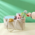 thumbnail image 4 of Diaper Caddy Organizer for Baby Nursery, Felt Storage Basket with Handles for Diapers, Wipes, Toys & Baby Essentials, Car Organizer, Oatmeal, 4 of 9
