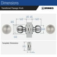 thumbnail image 3 of Brinks E2425119 Raleigh Passage Door Knob Set - Nickel, 3 of 7