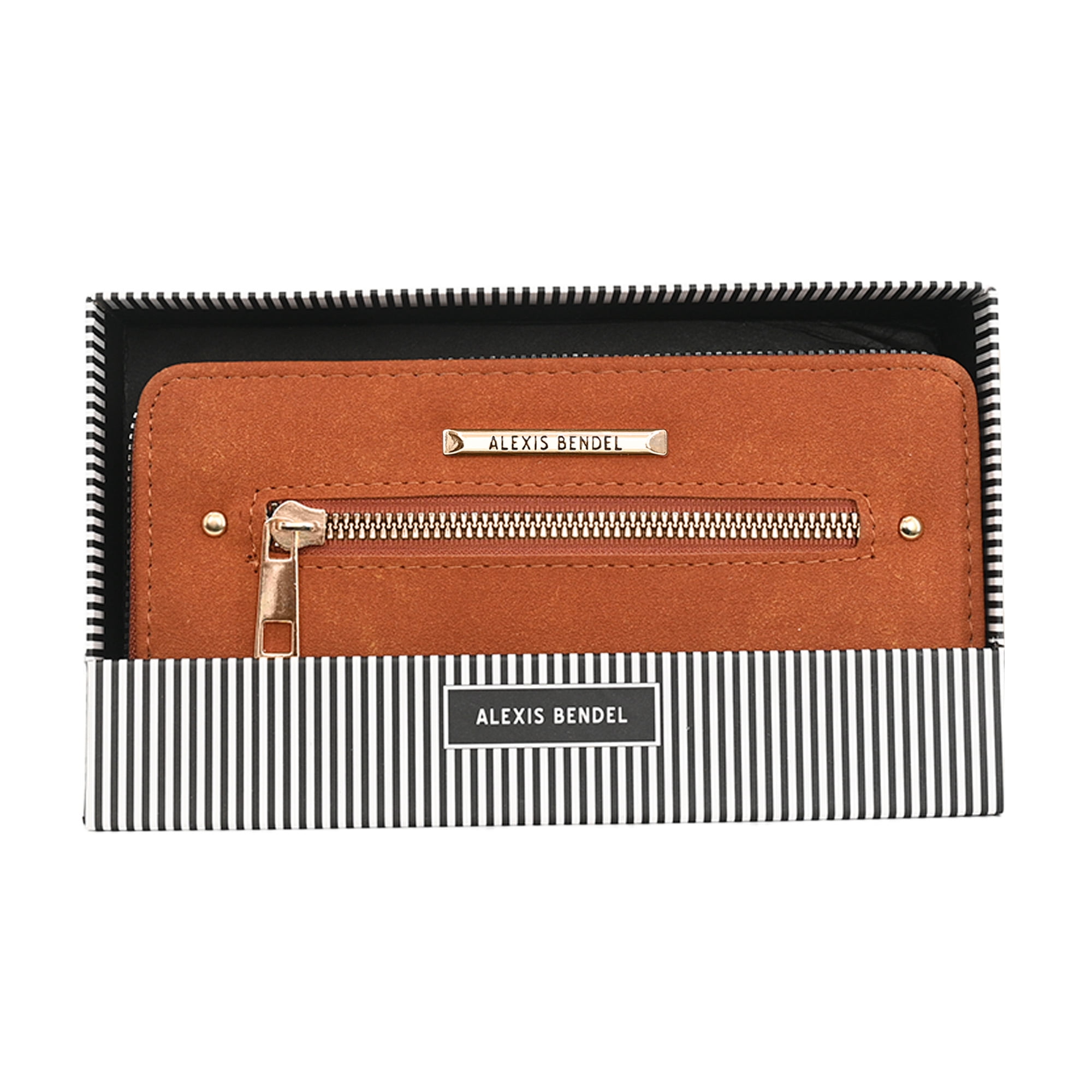 Alexis Bendel Women's Wristlet Wallet Front Zip, Card Holders, 2 Cash Pockets, Phone Slot