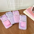 thumbnail image 2 of Kawaii Bunny Case for Galaxy Z Flip 5 with Hidden Stand, Girls Case for Galaxy Z Flip 5 Cute Pink Phone Print, Lovely Girly Kickstand Case for Galaxy Z Flip 5 with Screen Protective Cover (Pink Bunny), 2 of 14