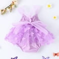 thumbnail image 3 of GYRATEDREAM Newborn Baby Girl Summer Romper Dress Infant Sleeveless Lace Tutu Dress Romper Newborn Mesh Princess Outfits, 3 of 8