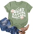 thumbnail image 4 of Cathalem T-Shirts Surdimensionnés pour Femmes Manches Courtes Col Rond Crop Top, Vert Menthe m, 4 of 5
