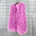 thumbnail image 2 of larppty Women's Sleeveless Faux Fur Open Front Vest Warm Cardigan Coat Soft Waistcoat Jacket Outwear (Pink, S), 2 of 4