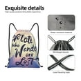 thumbnail image 3 of Yiaed Not All Those Who Wander Are Lost Print Drawstring Bags Drawstring Backpack Bulk String Back Pack Gym Sport Bag-Small, 3 of 5